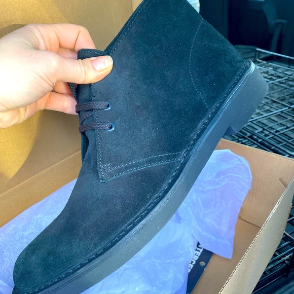 Clarks Other - Collection by CLARKS Bushacre 2 Black Suede Size 10 Men’s Shoes - New in Box